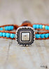 Boho Bracelet, Leather Wrap Bracelet, Weave Bracelet , Blue Silver